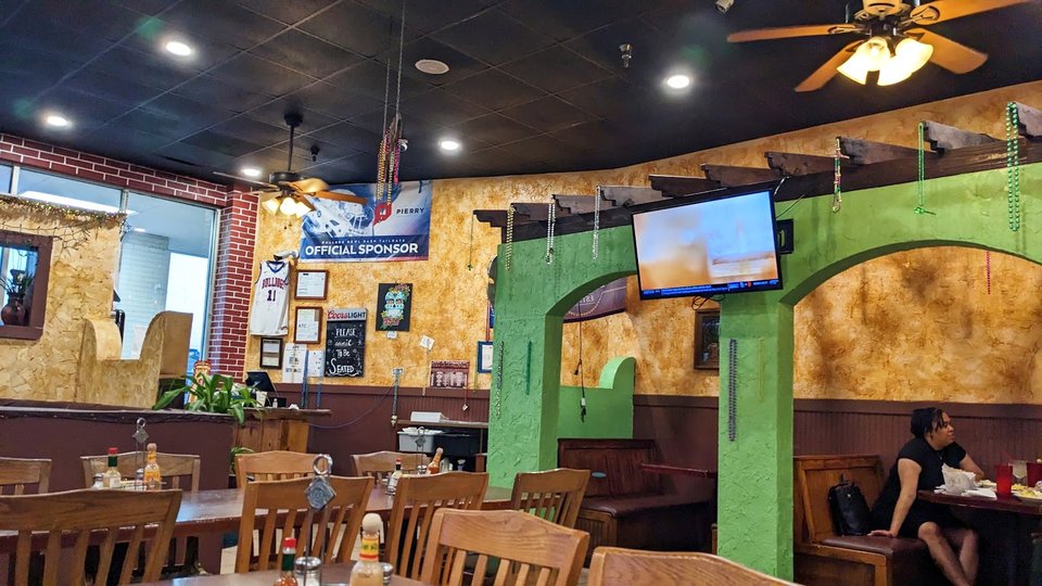 Casual cantina seating near the bar.