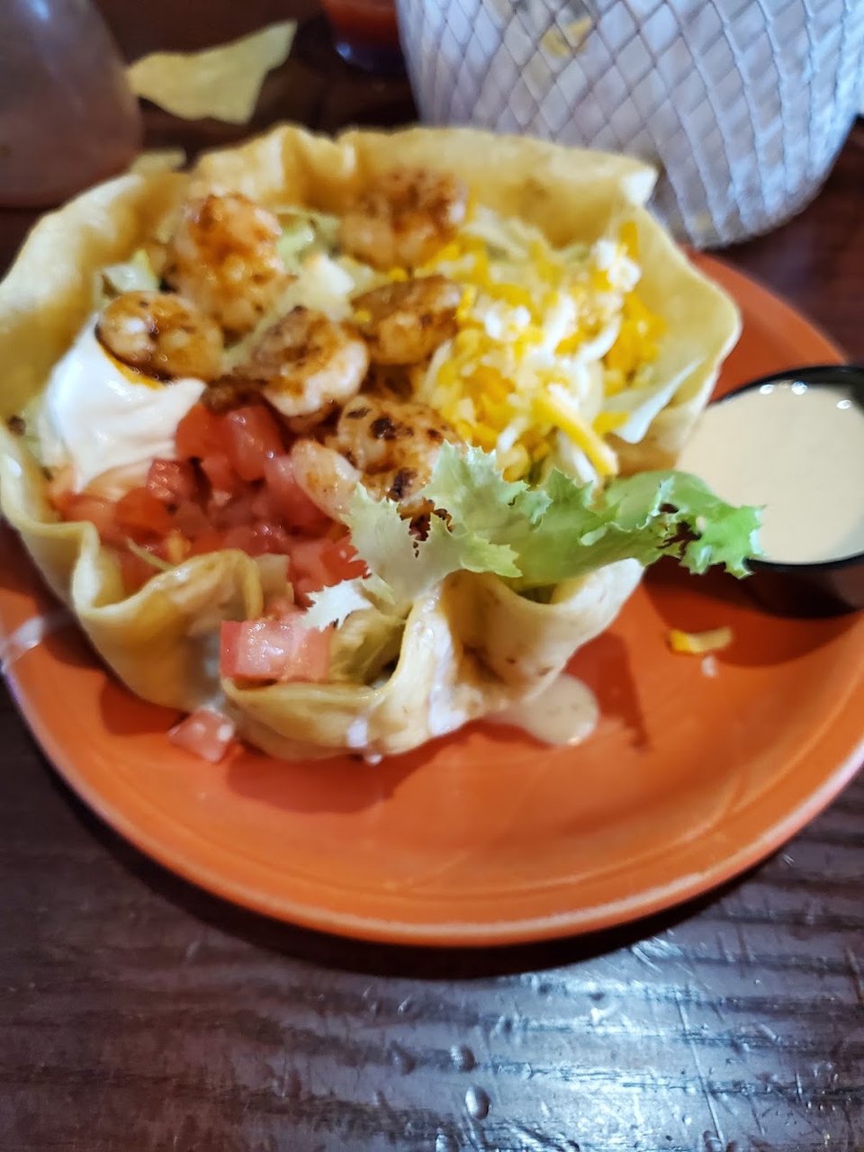 Menu page showing Mexican favorites and desserts.